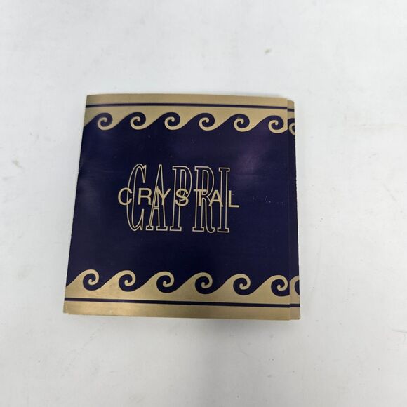 Capri Crystal Lotus Clear Vase 10" x 3.25" Genuine 24% Leaded Crystal New in Box - Picture 2 of 13